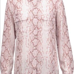 Equipment silk python print blouse